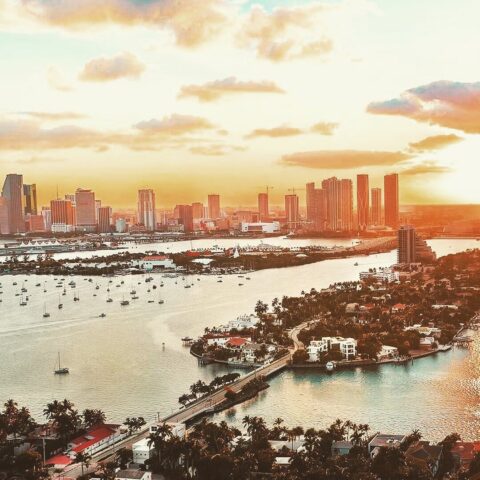sunset helicopter ride in Miami