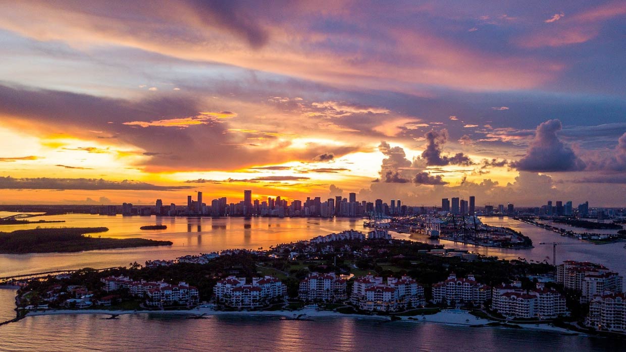 Sunset Airplane Tour Miami